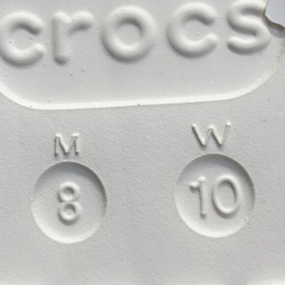 Crocs Classic Crush Clog Mens Size 8 White Beach Walking Outdoor Slip On Sandals main image 6